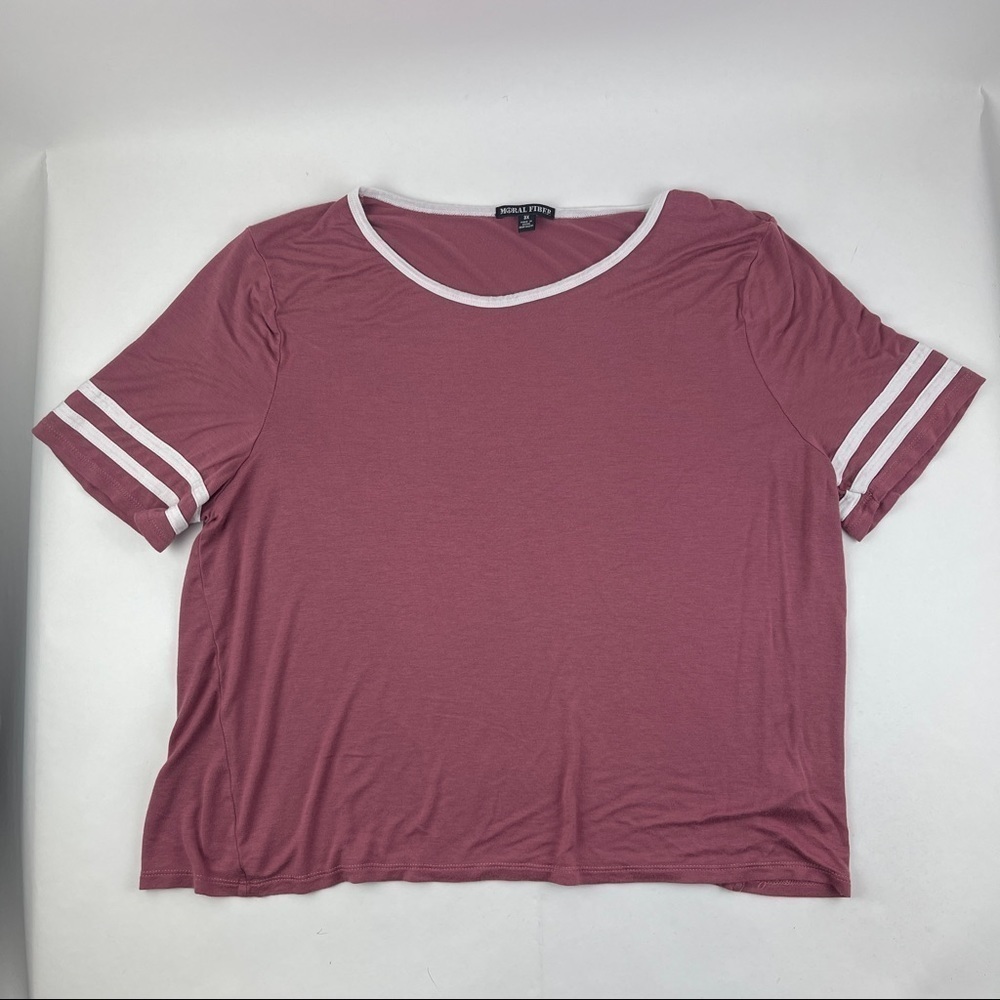 Moral Fiber Tshirt Womens 3X Pink Round Neck Short Sleeve